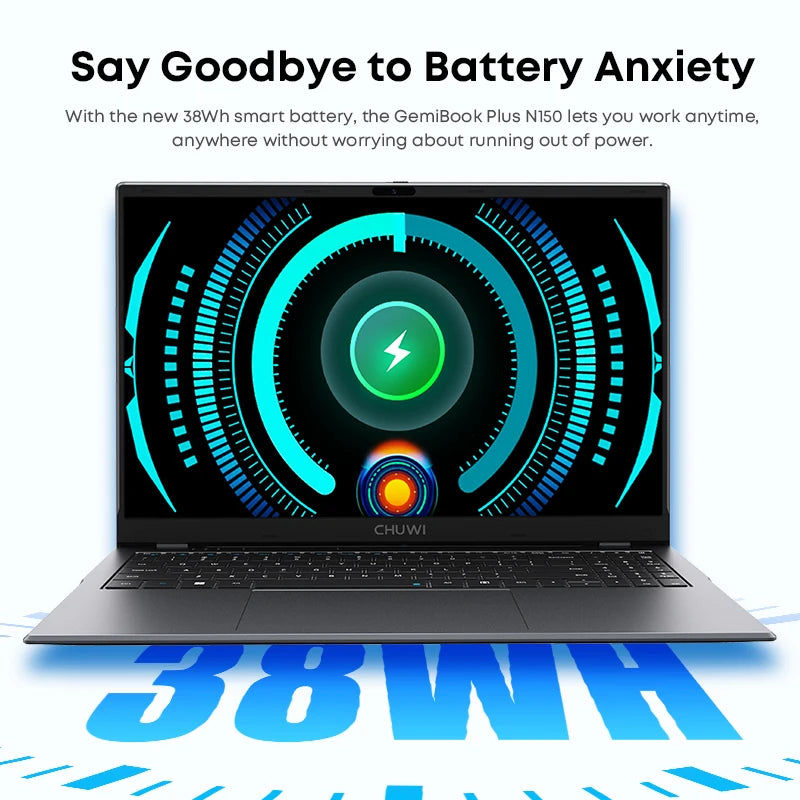 CHUWI GemiBook Plus Laptop Intel N150/N100 15.6 Inch 1920*1080 FHD Screen 16GB LPDDR5 512GB SSD Windows 11 WIFI 6 M.2 Up To 1T