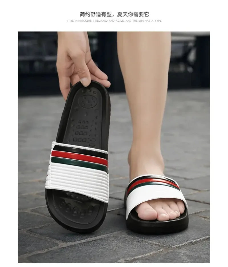 Summer Men's Trend Slides Man Shoes Non-slip Casual Slippers Indoor Outdoor EVA Sandals Beach Garden Sandals Big Size46 47 48