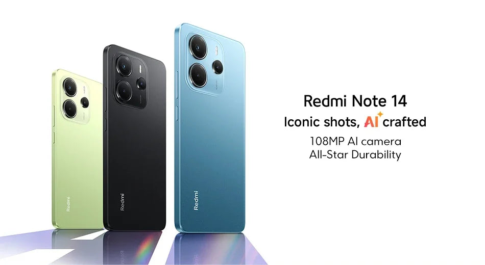 Xiaomi Redmi Note 14 Global Version MediaTek Helio G99-Ultra 108MP AI Camera 6.67" AMOLED 120Hz Display 5500mAh