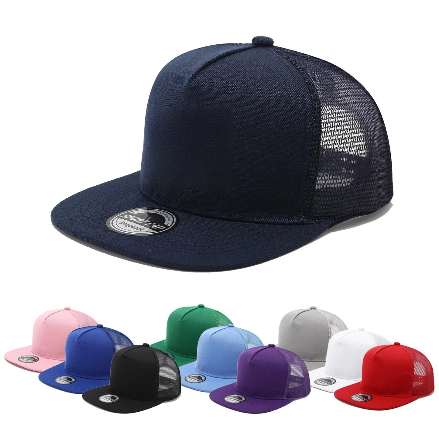 Fashion Unisex Baseball Cap Men Women Hip - hop Flat - brimmed Cap Outdoor Snapback Hat Flat Brim Trendy Leisure Adjustable Sun Hats - The Discount Plug