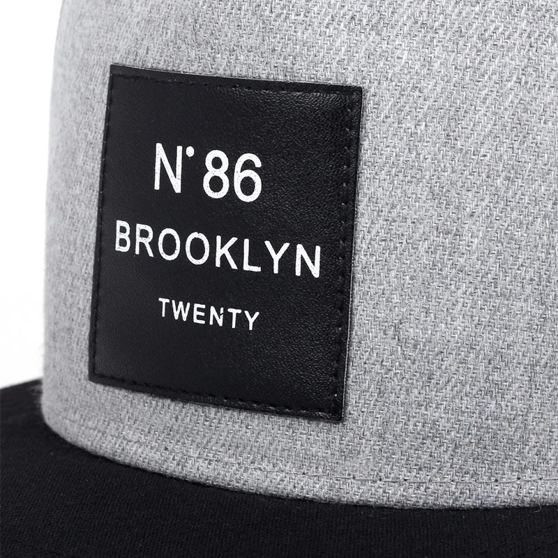 Men Women BROOKLYN Baseball cotton adjustable Snapback Hat Leather label N86 Hip Hop Caps Sun Hat Unisex Trucker Hats - The Discount Plug