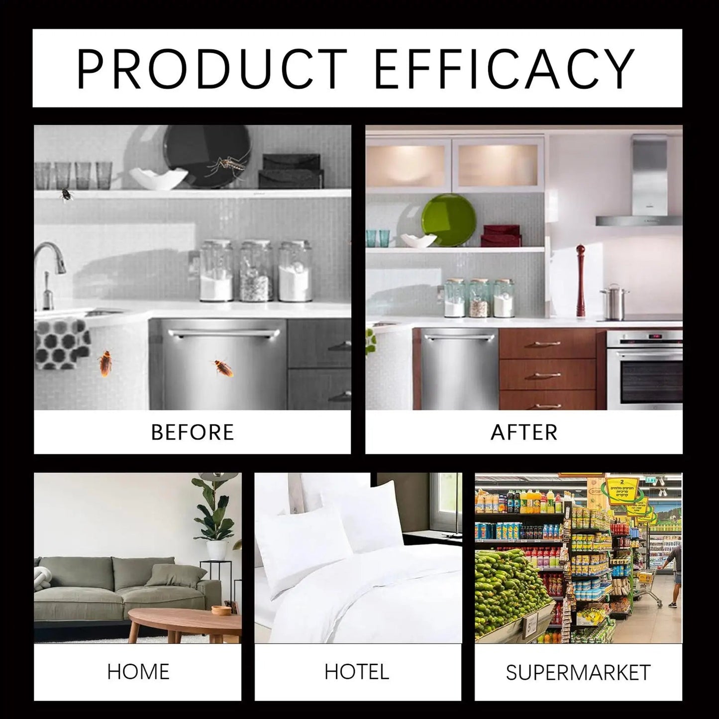 Roach Bait Cockroach Attractant for Home Noxious Animal Control Supplies for Bathroom Kitchen Backyard Break Room Community - The Discount Plug