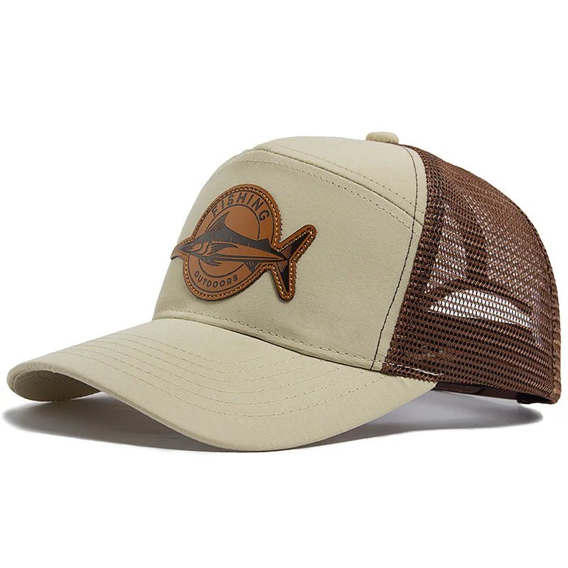 Shark Leather Label Men's Baseball Cap Casual 7 Panel Style Trucker Hat Fashion Hip Hop Mesh Caps Summer Women Visor Hats Unisex - The Discount Plug