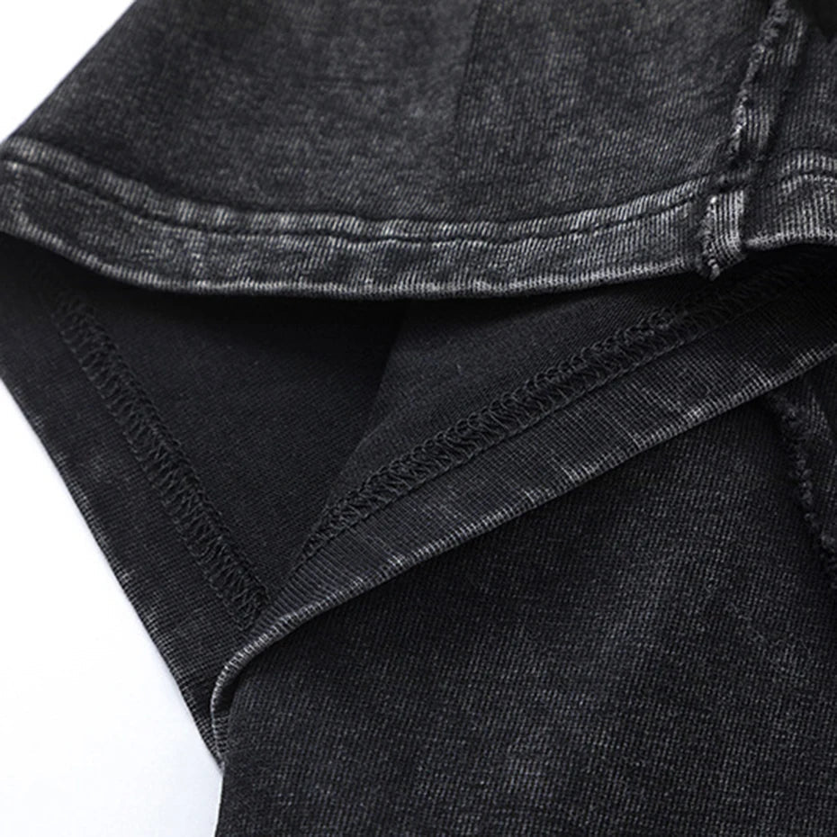 Streetwear Patchwork T-shirts Hip Hop Harajuku Oversized Tee Shirt 2025 Men Fashion Punk Y2K T Shirts Black Loose Tshirt Top - The Discount Plug