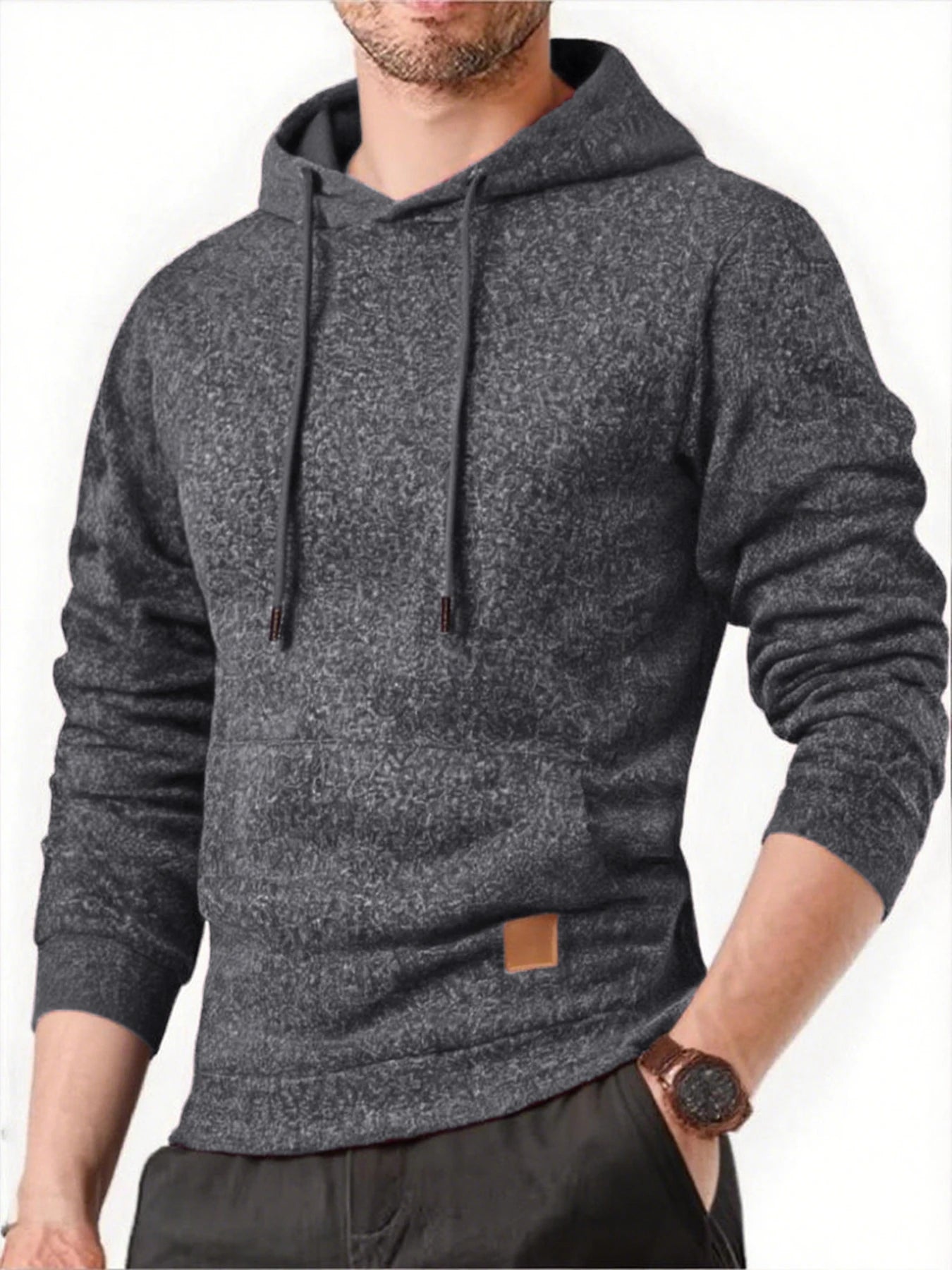 Sweatshirt New Spring Autumn Streetwear Fashion Outwear Men's Solid Color Hooded Hoodies Casual Loose Fleece Coats Men Clothing - The Discount Plug