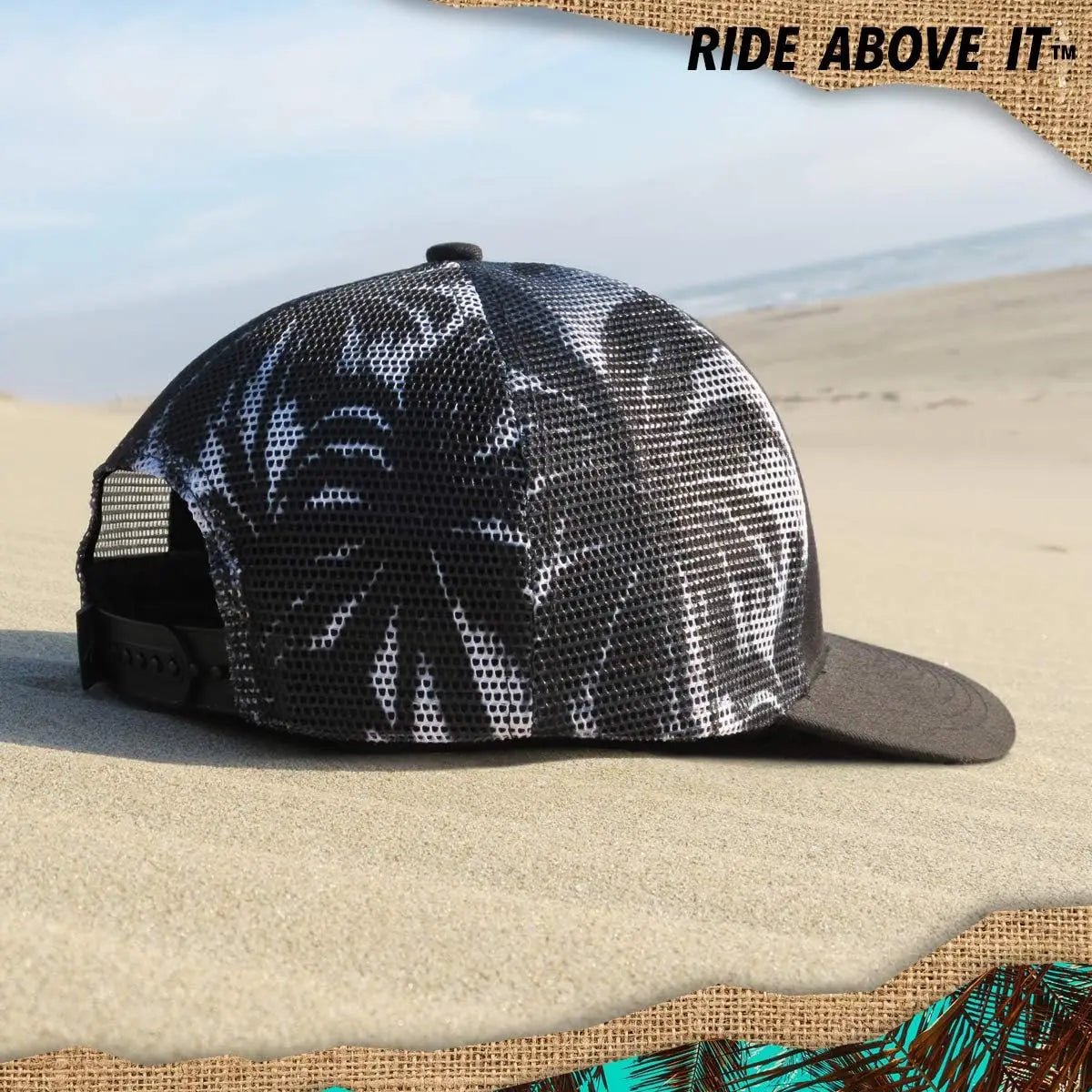 Trucker Cool Designs Breathable Coconut Tree Embroidery Baseball Outdoor Shade Sun Protection Mesh Cap Men's and Women's Sun Hat - The Discount Plug