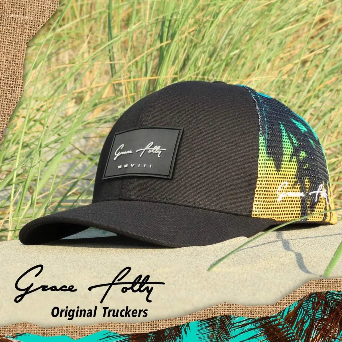 Trucker Cool Designs Breathable Coconut Tree Embroidery Baseball Outdoor Shade Sun Protection Mesh Cap Men's and Women's Sun Hat - The Discount Plug