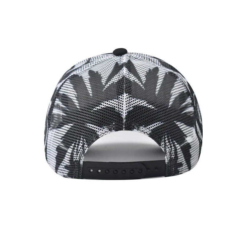 Unisex Adjustable Baseball Cap Coconut Tree Pattern Outdoor Summer Trucker Hat Streetwear Cap For Men And Women Snapback Hats - The Discount Plug