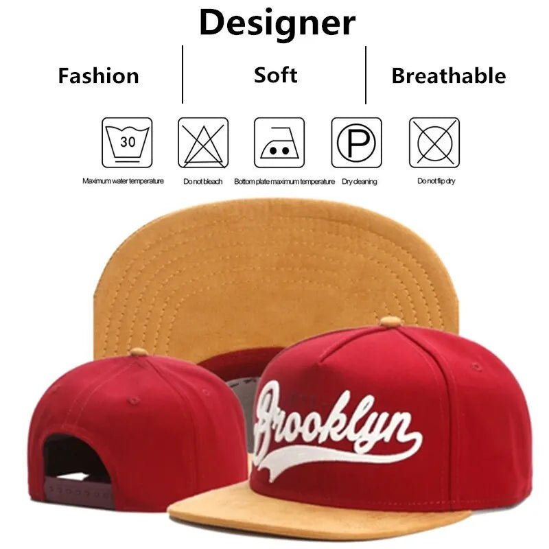 Unisex Brooklyn Embroidery Hip - hop Hats Outdoor Adjustable Casual Baseball Caps Sunscreen Hat - The Discount Plug