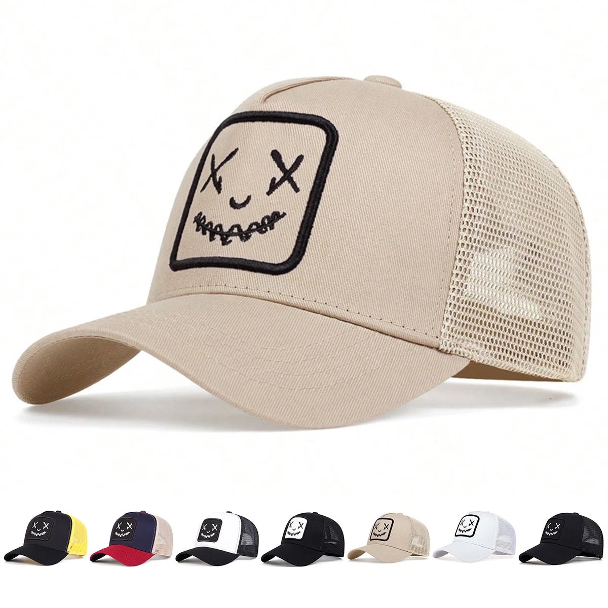 Unisex Personality Embroidery Baseball Net Caps Spring and Summer Outdoor Adjustable Casual Hats Sunscreen Hat Sports Golf Cap - The Discount Plug