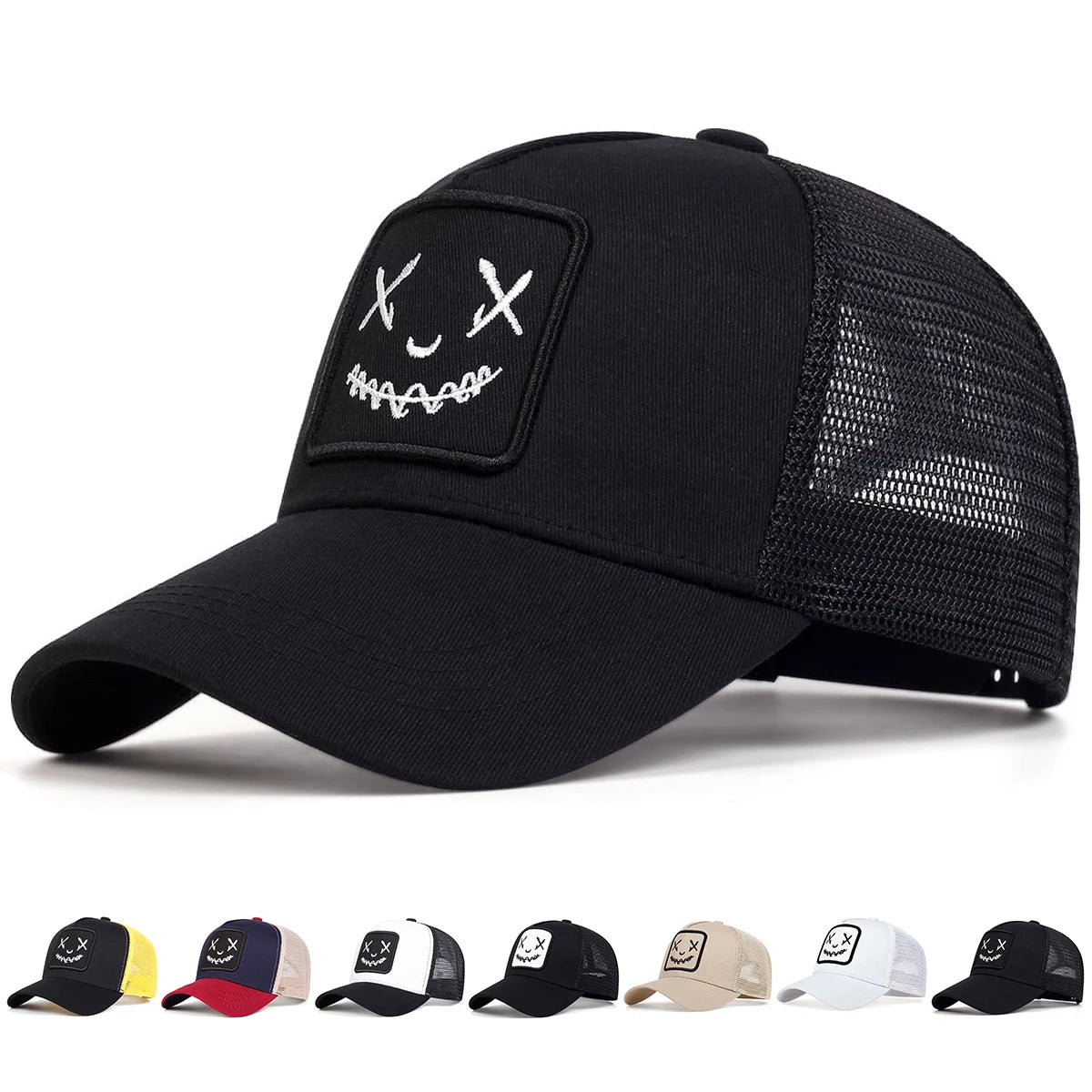 Unisex Personality Embroidery Baseball Net Caps Spring and Summer Outdoor Adjustable Casual Hats Sunscreen Hat Sports Golf Cap - The Discount Plug