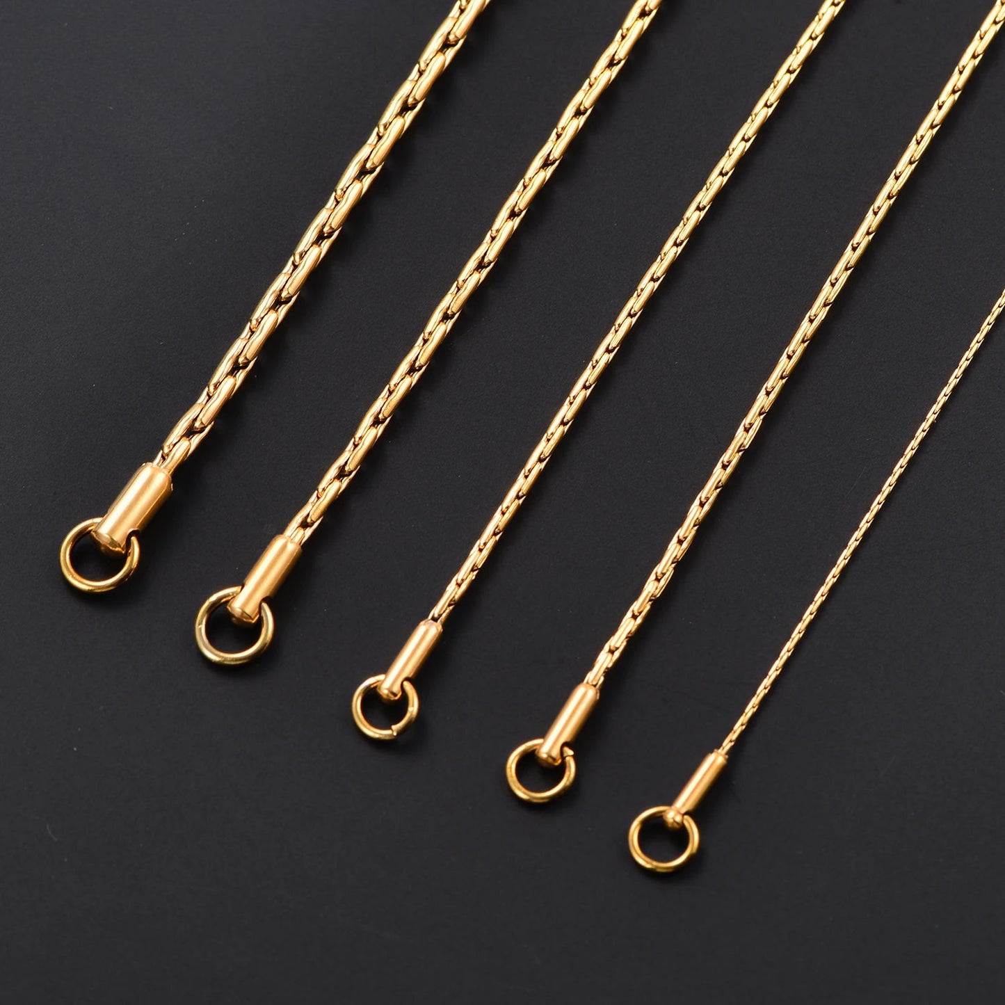 0.6/0.8/1/1.2/1.8/2.3mm Stainless Steel Gold Color Vertikal Tiny Chain Women Men's Necklace Party Gift Jewelry - The Discount Plug