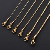 0.6/0.8/1/1.2/1.8/2.3mm Stainless Steel Gold Color Vertikal Tiny Chain Women Men's Necklace Party Gift Jewelry - The Discount Plug