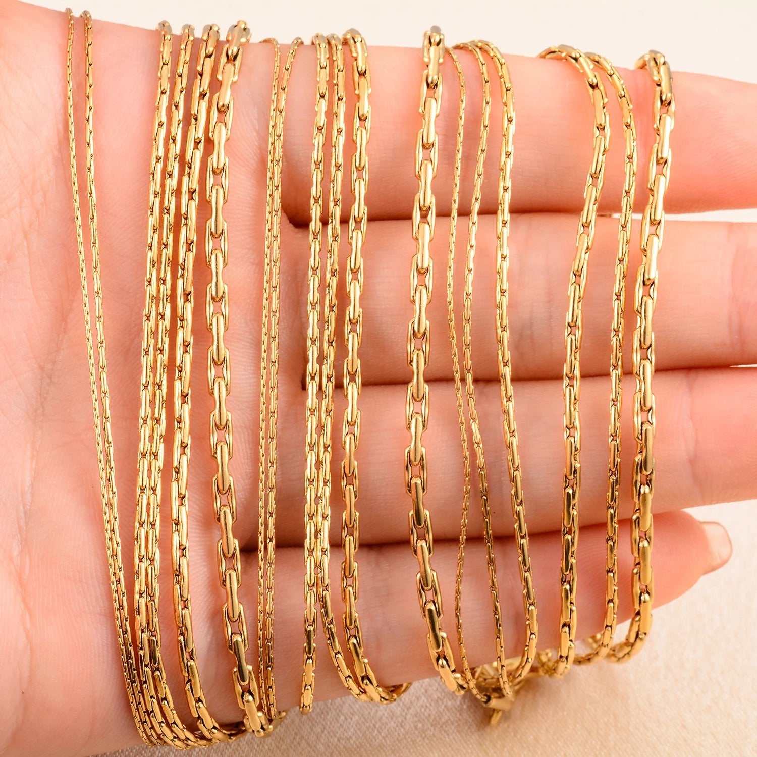 0.6/0.8/1/1.2/1.8/2.3mm Stainless Steel Gold Color Vertikal Tiny Chain Women Men's Necklace Party Gift Jewelry - The Discount Plug