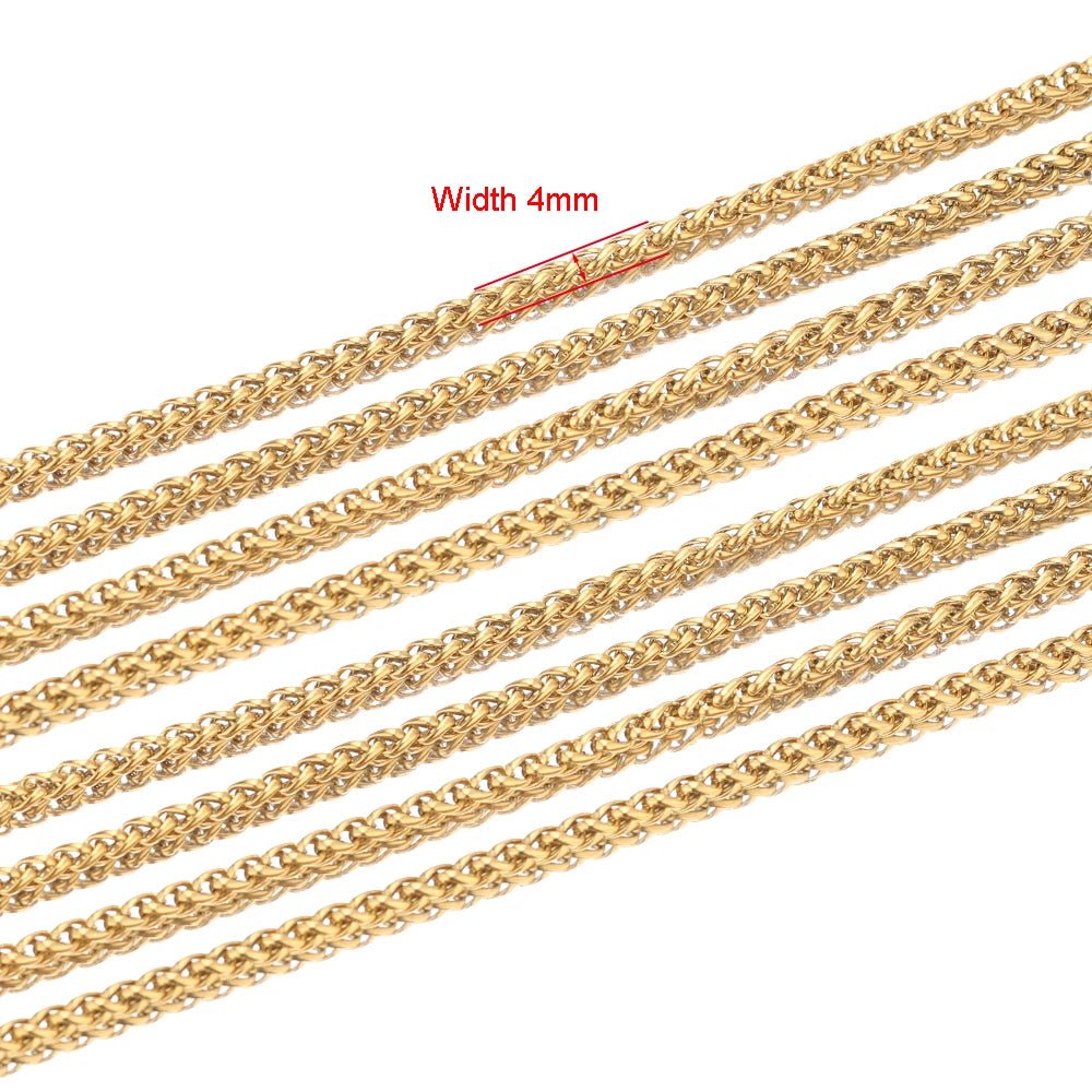 1 Meter 4mm Hiphop Snake Chains Stainless Steel Punk Necklaces Link Chains Bracelets Findings DIY Jewelry Gifts Accessories - The Discount Plug