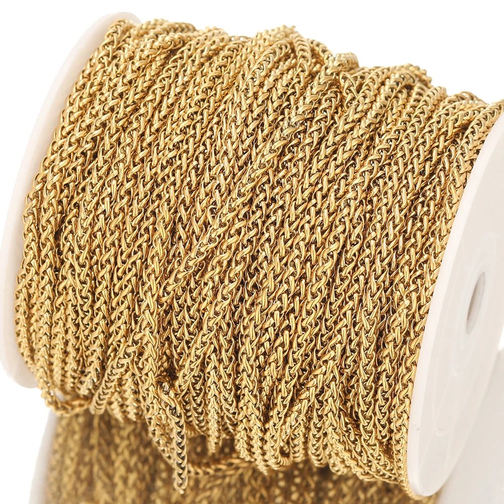 1 Meter 4mm Hiphop Snake Chains Stainless Steel Punk Necklaces Link Chains Bracelets Findings DIY Jewelry Gifts Accessories - The Discount Plug