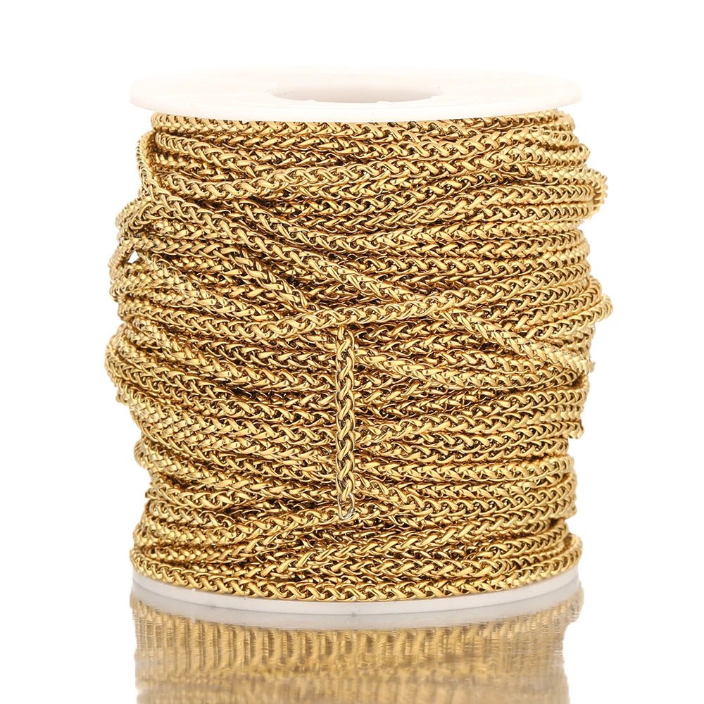 1 Meter 4mm Hiphop Snake Chains Stainless Steel Punk Necklaces Link Chains Bracelets Findings DIY Jewelry Gifts Accessories - The Discount Plug