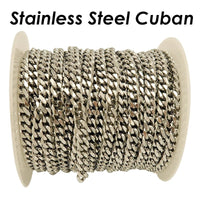 10 Feet Cuban Chain Stainless Steel Cuban Link Chain Gold Plated Black Curb Chain for Men or Women Jewelry Making - The Discount Plug