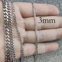10 Feet Cuban Chain Stainless Steel Cuban Link Chain Gold Plated Black Curb Chain for Men or Women Jewelry Making - The Discount Plug