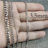 10 Feet Cuban Chain Stainless Steel Cuban Link Chain Gold Plated Black Curb Chain for Men or Women Jewelry Making - The Discount Plug