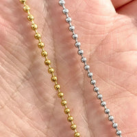 10 Meters Stainless Steel Ball Chain Gold Plate Stainless Steel Bead Chain on Roll 1.5mm 2mm 2.4mm Ball Chain for Jewelry Making - The Discount Plug