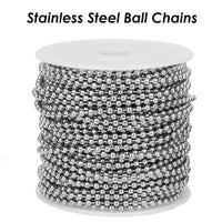 10 Meters Stainless Steel Ball Chain Gold Plate Stainless Steel Bead Chain on Roll 1.5mm 2mm 2.4mm Ball Chain for Jewelry Making - The Discount Plug