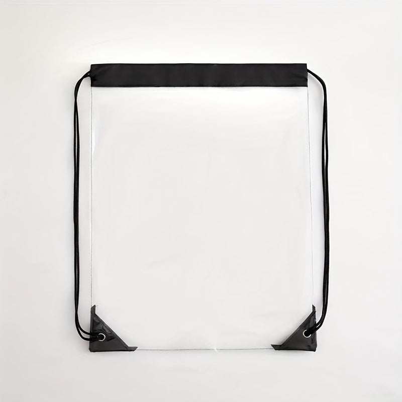 Waterproof Drawstring Backpack - Portable, Clear PVC Bag for Travel, Gym, Sport, Beach (1pc)