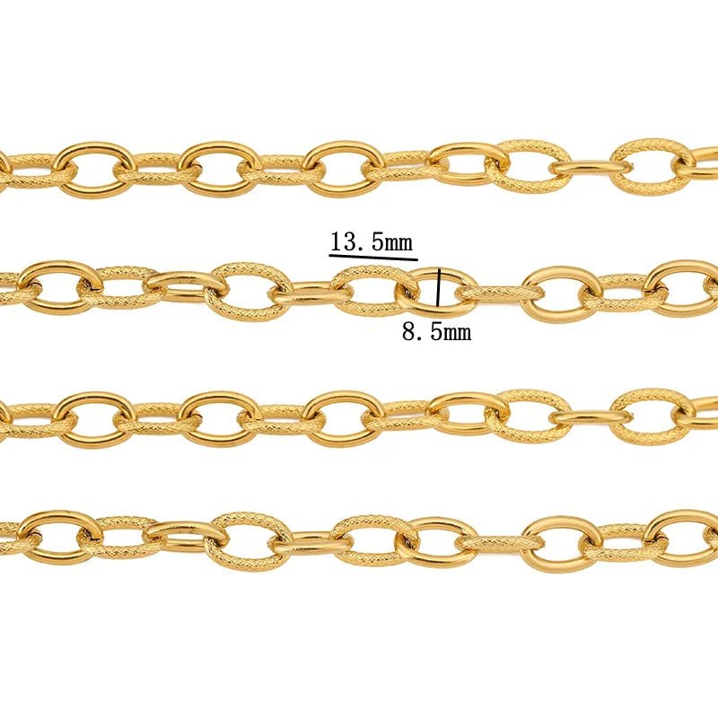 1meter PVD Gold Plated Stainless Steel Thick Large Heavy Chains for Jewelry Making Necklace Bracelet DIY Jewelry Chain Finding - The Discount Plug