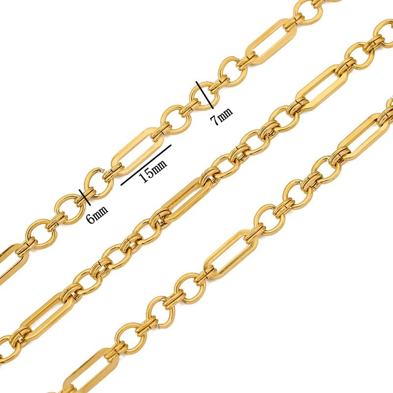 1meter PVD Gold Plated Stainless Steel Thick Large Heavy Chains for Jewelry Making Necklace Bracelet DIY Jewelry Chain Finding - The Discount Plug