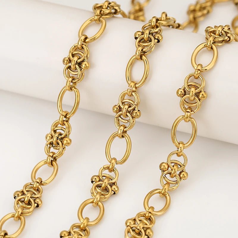 1meter PVD Gold Plated Stainless Steel Thick Large Heavy Chains for Jewelry Making Necklace Bracelet DIY Jewelry Chain Finding - The Discount Plug