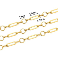1meter PVD Gold Plated Stainless Steel Thick Large Heavy Chains for Jewelry Making Necklace Bracelet DIY Jewelry Chain Finding - The Discount Plug