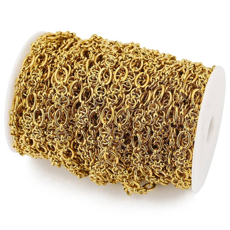 1meter PVD Gold Plated Stainless Steel Thick Large Heavy Chains for Jewelry Making Necklace Bracelet DIY Jewelry Chain Finding - The Discount Plug