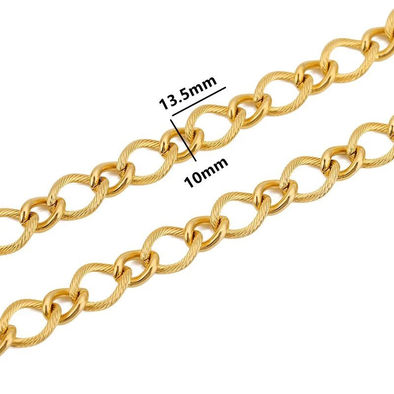 1meter PVD Gold Plated Stainless Steel Thick Large Heavy Chains for Jewelry Making Necklace Bracelet DIY Jewelry Chain Finding - The Discount Plug