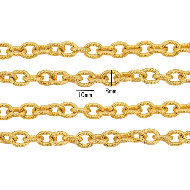 1meter PVD Gold Plated Stainless Steel Thick Large Heavy Chains for Jewelry Making Necklace Bracelet DIY Jewelry Chain Finding - The Discount Plug