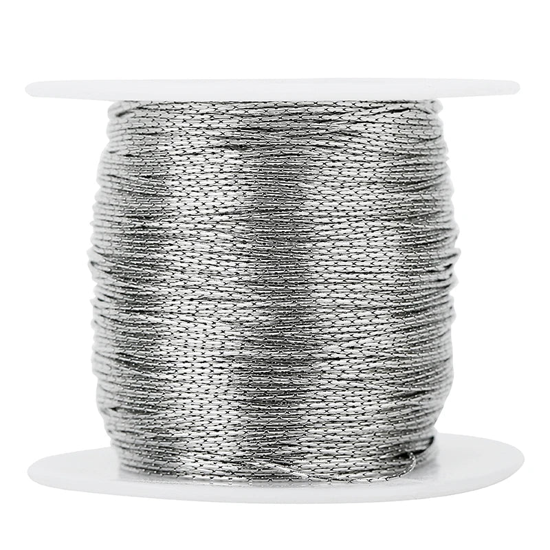 2 Meters 0.5mm 1mm Stainless Steel Thin Gold Cable Link Chain Snake Chain for DIY Necklace Earrings Jewelry Making Supplies Bulk - The Discount Plug