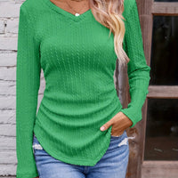 2024 Autumn and Winter Hot Sale Women's Long Sleeve Irregular Slim V Neck Solid Color Knitwear - The Discount Plug