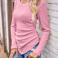 2024 Autumn and Winter Hot Sale Women's Long Sleeve Irregular Slim V Neck Solid Color Knitwear - The Discount Plug