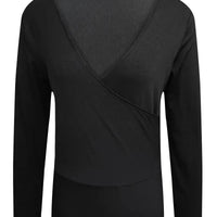 2024 Europe and the United States women's new fashion V - neck shirt slim thread solid color long - sleeved t-shirt - The Discount Plug