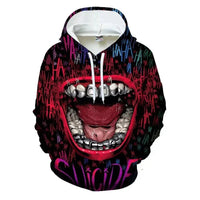 2024 European and American Clown Casual Hoodie 3D Printed Men's Pullover Men's and Women's Fashion Hip - hop Long - sleeved Sweater - The Discount Plug