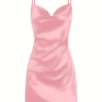 2024 Lady va va voom Satin hip suspender dress women's dress - The Discount Plug