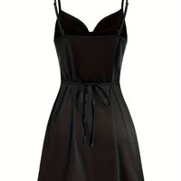 2024 Lady va va voom Satin hip suspender dress women's dress - The Discount Plug