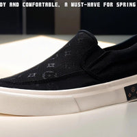 2024 New Men's Canvas Shoes Slip On Flat Outdoor Mens Sneakers Lightweight Driving Loafers Breathable Men's Canvas Shoes SS24611 - The Discount Plug