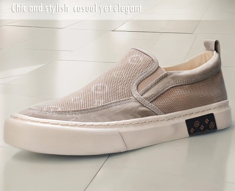 2024 New Men's Canvas Shoes Slip On Flat Outdoor Mens Sneakers Lightweight Driving Loafers Breathable Men's Canvas Shoes SS24611 - The Discount Plug