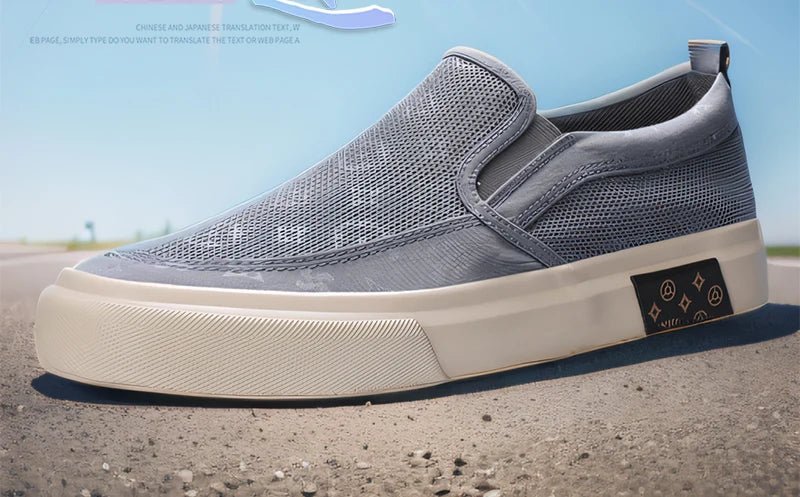 2024 New Men's Canvas Shoes Slip On Flat Outdoor Mens Sneakers Lightweight Driving Loafers Breathable Men's Canvas Shoes SS24611 - The Discount Plug