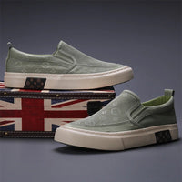 2024 New Men's Canvas Shoes Slip On Flat Outdoor Mens Sneakers Lightweight Driving Loafers Breathable Men's Canvas Shoes SS24611 - The Discount Plug