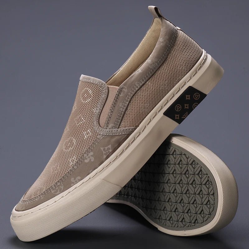 2024 New Men's Canvas Shoes Slip On Flat Outdoor Mens Sneakers Lightweight Driving Loafers Breathable Men's Canvas Shoes SS24611 - The Discount Plug