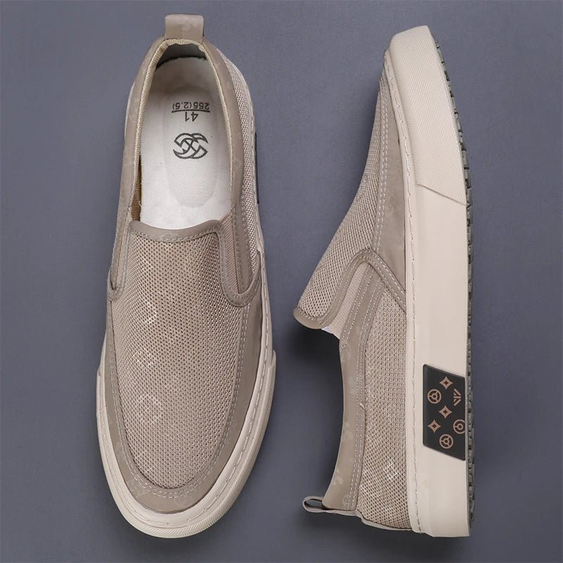 2024 New Men's Canvas Shoes Slip On Flat Outdoor Mens Sneakers Lightweight Driving Loafers Breathable Men's Canvas Shoes SS24611 - The Discount Plug