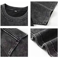 2025 Anime Solo Leveling Sung Jin Woo Printed Washed T-shirt Men Casual Cotton TShirts Manga Vintage T Shirt Harajuku Male Tops - The Discount Plug