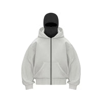 2025 Autumn Men Balaclava Y2K Gothic Harajuku Winter New Item Double Hooded Sweatshirt Men's Hooded Mask Zipper Sportswear Women - The Discount Plug