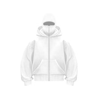 2025 Autumn Men Balaclava Y2K Gothic Harajuku Winter New Item Double Hooded Sweatshirt Men's Hooded Mask Zipper Sportswear Women - The Discount Plug
